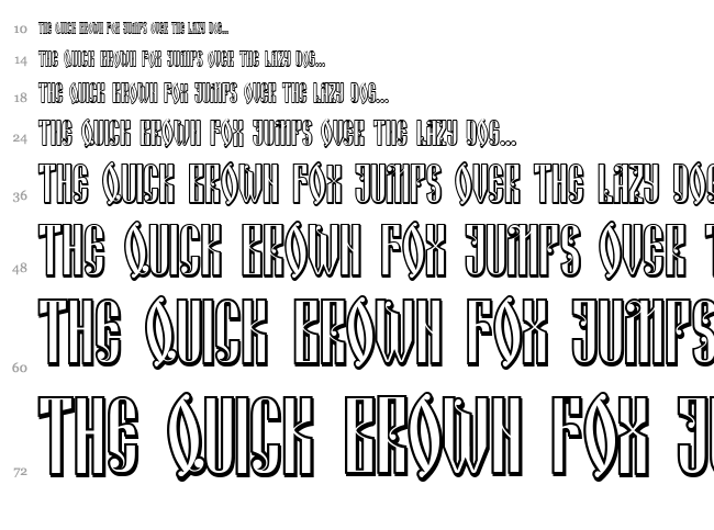 Russian Land font waterfall